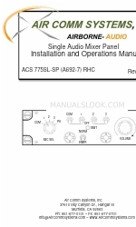 Air Comm Systems ACS 775SL-SP Manual de instalação e operação