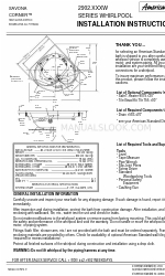 American Standard Savona Corner 2902.XXXW Series Інструкція з монтажу