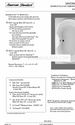 American Standard Savona Elite 6' Whirlpool 2901EC Şartname Sayfası