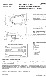 American Standard Savona Oval Whirlpool and Bathing Pool 2903.XXXW Istruzioni per l'installazione