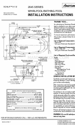 American Standard SCALA 2645 SERIES Инструкции по установке