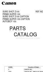 Canon Sure Shot Z155 Parts Catalog