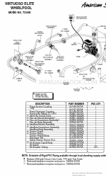 American Standard Virtuoso Elite Whirlpool 7236E Список деталей