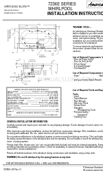 American Standard Virtuoso Elite Whirlpool 7236E Series Kurulum Talimatları