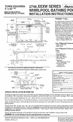 American Standard Whirlpool/Bathing Pool 2748.XXXW Инструкции по установке