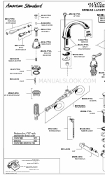 American Standard Williamsburg 2908 Series Teileliste