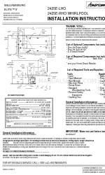 American Standard Williamsburg Elite 2425E-RHO Istruzioni per l'installazione