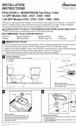 American Standard 3469 Instrukcja instalacji