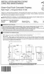 American Standard 721AA Installation Instructions Care And Maintenance