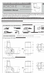 American Standard ACACIA-E TF-2307 설치 매뉴얼