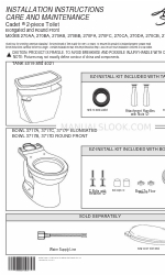 American Standard Cadet 270BB Series Installatie-instructies Verzorging en onderhoud