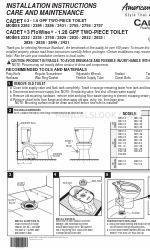 American Standard CADET 3 2383 Installatie-instructies Verzorging en onderhoud