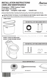 American Standard Champion PRO 3195A101.222 取り付け説明書 お手入れとメンテナンス