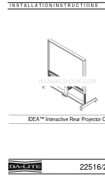 Da-Lite IDEA 22516 Kurulum Talimatları Kılavuzu