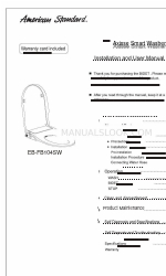 American Standard EB-FB104SW Instalasi dan Panduan Pengguna