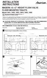 American Standard Madera 3462 Installation Instructions Manual