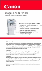 Canon 2300N - ImageCLASS B/W Laser Specification