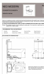 American Standard NEO MODERN CCAS2073 Installation Manual