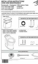 American Standard Portsmouth Champion PRO 213AA Series Installation Instructions Care And Maintenance