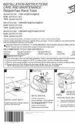 American Standard Reliant 250CA104.020 Installation Instructions Care And Maintenance