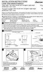 American Standard Right Height Elongated Toilet Triumph Cadet 3 Installation Instructions Care And Maintenance