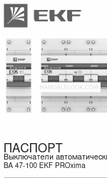 EKF PROxima VA 47-100 Series Kullanım Kılavuzu