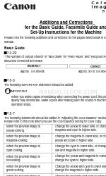 Canon Color imageCLASS MF8170c Instructions supplémentaires