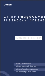 Canon Color imageCLASS MF8280Cw Instellingen Handleiding