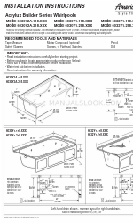 American Standard Acrylux Builder Series Whirlpools 6032Y1.118.XXX Instrucciones de instalación