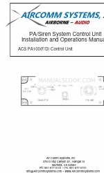 Air Comm Systems ACS PA100 D Manual de instalação e operação