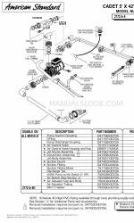 American Standard Cadet 2772.018 Liste des pièces