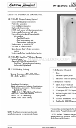 American Standard CADET 2773.002 Caractéristiques et dimensions