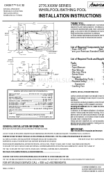 American Standard Cadet 2776.XXXW Series 설치 지침