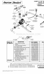 American Standard Cadet 6'x42 2774.018H Parça Listesi