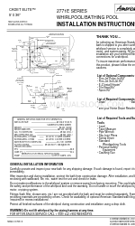American Standard CADET ELITE 2771E SERIES Kurulum Talimatları