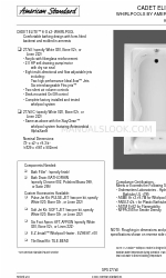 American Standard Cadet Elite SPS 2774E Caractéristiques et dimensions