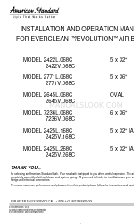 American Standard EVERCLEAN 2425L.168C Installation And Operation Manual