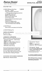 American Standard Evolution 2645V Fiche technique