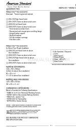 American Standard Princeton 2391.202 사양 시트