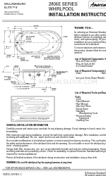 American Standard Williamsburg 2806E Series Petunjuk Instalasi