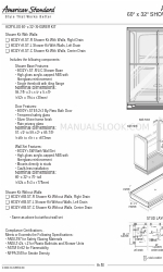 American Standard ACRYLUX 6032Y1K.ST-C Hoja de especificaciones