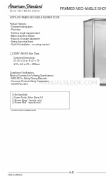 American Standard Acrylux Framed Neo-Angle Shower Door 3838Y1.NEOE5 Características del producto