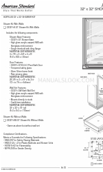 American Standard Acrylux Shower Kit 3232Y1K.ST Hoja de especificaciones