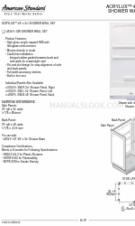 American Standard Acrylux Shower Wall Set 4834Y1.SW Şartname Sayfası