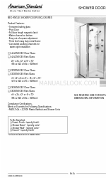 American Standard Neo Angle Shower Door Enclosure 3636.NEOE2 Specification Sheet