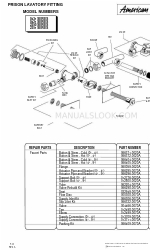 American Standard Prison Lavatory Fitting 2251 Parts List