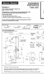 American Standard Reliant 3 T385.5 Series Petunjuk Instalasi