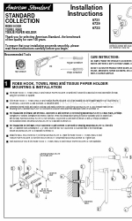 American Standard Toilet Paper Holder 6723 Instrucciones de instalación