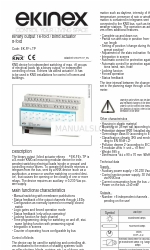 Ekinex EK-FF1-TP 빠른 시작 매뉴얼