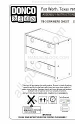 Donco kids 780 3 DRAWERS CHEST CIRCLES Manuale di istruzioni per il montaggio